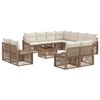 vidaXL Havesofa S&aelig;t 12 stk. Beige polyrattan