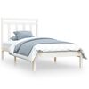 vidaXL sengeramme 100x200 cm massivt tr&aelig; hvid
