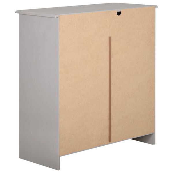 vidaXL kommode 75x35x80 cm massivt fyrretr&aelig; gr&aring;