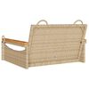 vidaXL gyngebænk 63x62x40 cm polyrattan beige