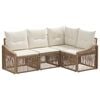 vidaXL Havesofa S&aelig;t 4 stk. 4-personers Beige polyrattan