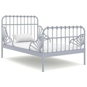 vidaXL udvideligt sengestel 80x130/200 cm metal gr&aring;