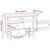 vidaXL Sideboard Naturfarvet 100 x 30 x 68 cm Massiv Teaktr&aelig;