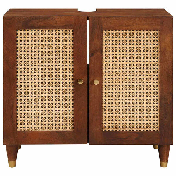 vidaXL Vaskeskab med hylde Brun 62 x 33 x 58 cm Konstrueret tr&aelig;