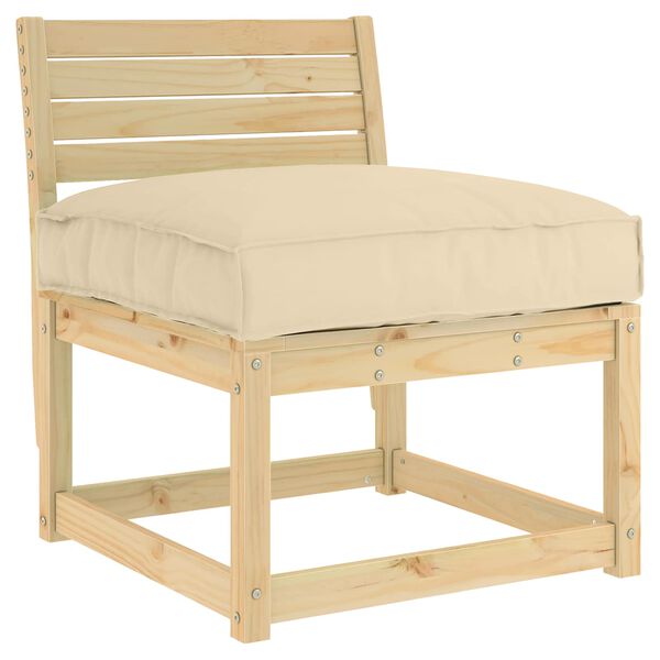 vidaXL Pude Beige 70 x 70 x 12 cm Oxford stof