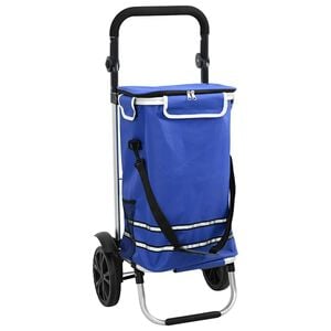 vidaXL Indk&oslash;bsvogn Bl&aring; 36,5 x 46,5 x 100,5 cm Oxford stof