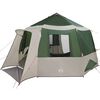 vidaXL Cabin tent til 12 personer 10 personer Gr&oslash;n og Hvid