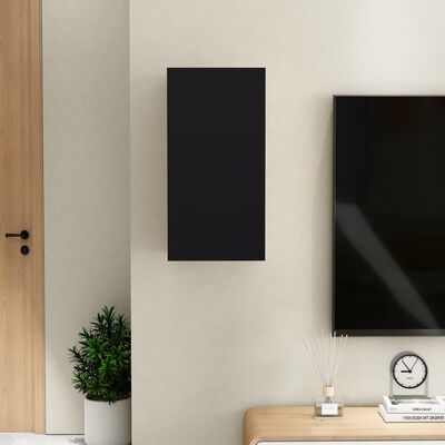 vidaXL tv-bord 30,5x30x60 cm konstrueret træ sort