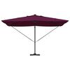 vidaXL Kantilever Roma Parasol med lås Rød og Sort 352 x 251 x 265 cm