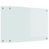 vidaXL Køkken bagvæg Hvid 70 x 50 cm hærdet glas