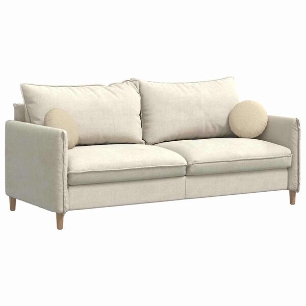 vidaXL S&aelig;depuder 2 pcs Creme &Oslash;30 x 13 cm Stof