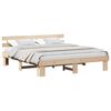 vidaXL Sengestel Naturfarvet 200 x 200 cm Massiv fyrretr&aelig;
