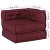 vidaXL Modulsofa 3 pcs Bordeaux Stof