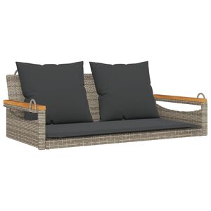 vidaXL gyngeb&aelig;nk med hynder 109x62x40 cm polyrattan gr&aring;