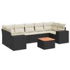 vidaXL sofas&aelig;t til haven 8 dele med hynder polyrattan sort