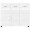 vidaXL Sideboard FLORIN Hvid 88,5 x 30,5 x 73 cm Konstrueret tr&aelig;
