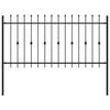 vidaXL Spike Hejn ASTEN 200 x 150 cm Pulverlakeret st&aring;l Sort