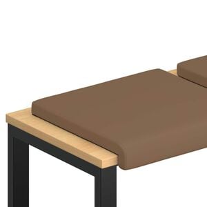 vidaXL B&aelig;nkpude 2 stk. Kunstl&aelig;der Cappuccino Dybde 35 cm
