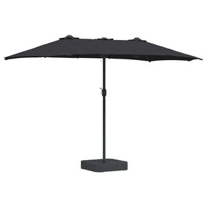 vidaXL Havesol Sort 385 x 209 x 244 cm Polyester og St&aring;l