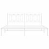 vidaXL sengeramme med sengegavl 183x213 cm metal hvid