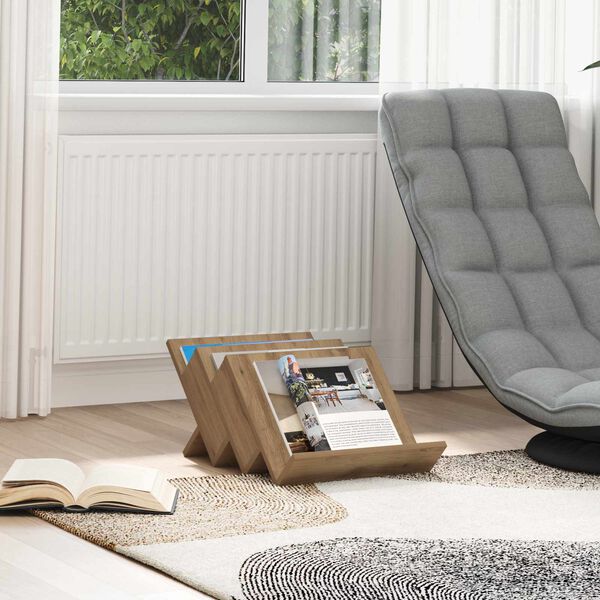 vidaXL Magasin Rack Artisan Egetr&aelig; 53 x 40 x 28,5 cm Konstrueret tr&aelig;