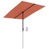 vidaXL haveparasol med aluminiumstang 2x1,5 m terracotta