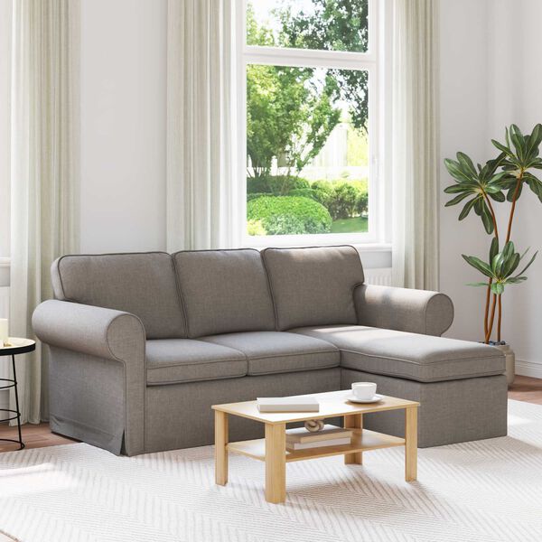 vidaXL Sofa 160cm Gr&aring;brun Metal