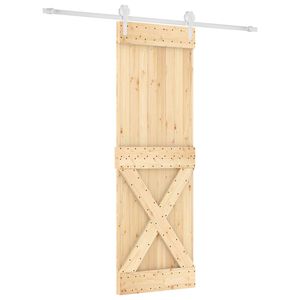 vidaXL Skyded&oslash;r 70 x 210 cm Massivt Fyrretr&aelig; (Ubehandlet)