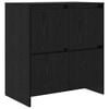 vidaXL Sideboard Sort eg 70 x 41 x 75 cm Konstrueret tr&aelig;