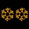 vidaXL snefnug 2 stk. 27x27 cm med LED-lys varmt hvidt lys
