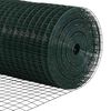 vidaXL Hegnsp&aelig;l Gr&oslash;n 25 x 0,6 m (12 x 12 mm net) St&aring;l og PVC