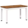 vidaXL Sofabord Natur og hvid 60,5 x 30 x 36 cm Massivt Akacietr&aelig;