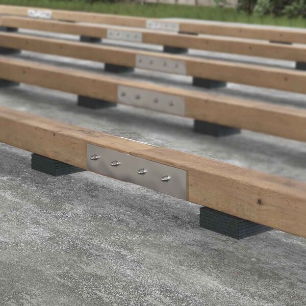 vidaXL Gummigranulat terrasseplade Sort 9 x 9 x 0,6 cm Gummi