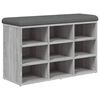 vidaXL skob&aelig;nk 82x32x50 cm konstrueret tr&aelig; gr&aring; sonoma-eg