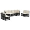 vidaXL Havesofa S&aelig;t 8 stk. Sort polyrattan