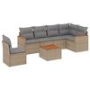 vidaXL havesofas&aelig;t 7 dele med hynder polyrattan beige