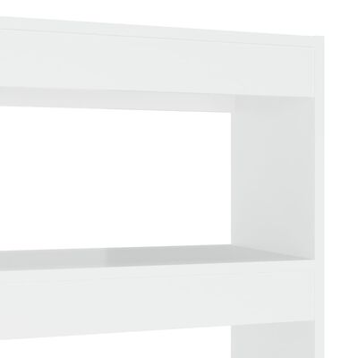 vidaXL bogskab/rumdeler 100x30x135 cm spånplade hvid højglans