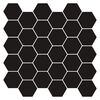 vidaXL Hexagon flise 20 stk. Sort 30 x 30 cm Polyurethan og PET