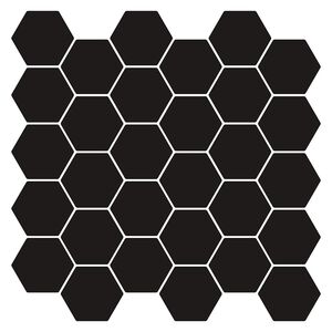 vidaXL Hexagon flise 20 stk. Sort 30 x 30 cm Polyurethan og PET