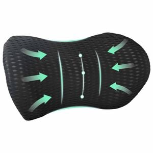 vidaXL Rygpude Sort Memory Skum 46 x 24 x 11 cm