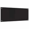 vidaXL Køkken bagvæg Sort 100 x 40 cm hærdet glas