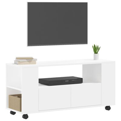 vidaXL tv-bord 102x34,5x43 cm konstrueret træ hvid
