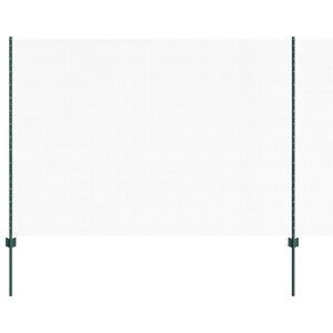 vidaXL Sekskantet hegn med stolpe 25 x 1,6 m PVC-belagt st&aring;l Gr&oslash;n Mesh