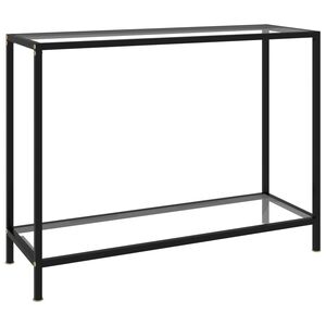 vidaXL konsolbord 100x35x75 cm h&aelig;rdet glas transparent