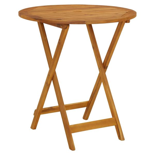 vidaXL bistros&aelig;t 3 dele stof og massivt tr&aelig; beige