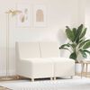 vidaXL Modulsofa enhed uden arme 2 pcs Creme 55 x 74 x 82 cm