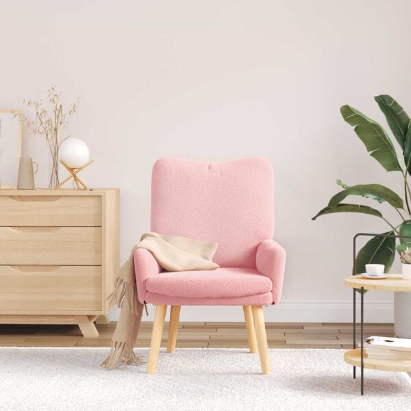 vidaXL l&aelig;nestol Lyser&oslash;d 63 x 67 x 94 cm Uldstof og krydsfiner