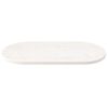 vidaXL bordplade 90x45x2,5 cm oval massivt fyrretr&aelig; hvid