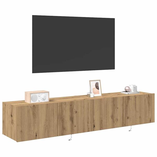 vidaXL TV v&aelig;gskab 2 pcs Artisan Egetr&aelig; 80 x 35 x 31 cm Konstrueret tr&aelig;