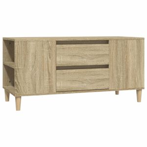vidaXL tv-bord 102x44,5x50 cm konstrueret tr&aelig; sonoma-eg